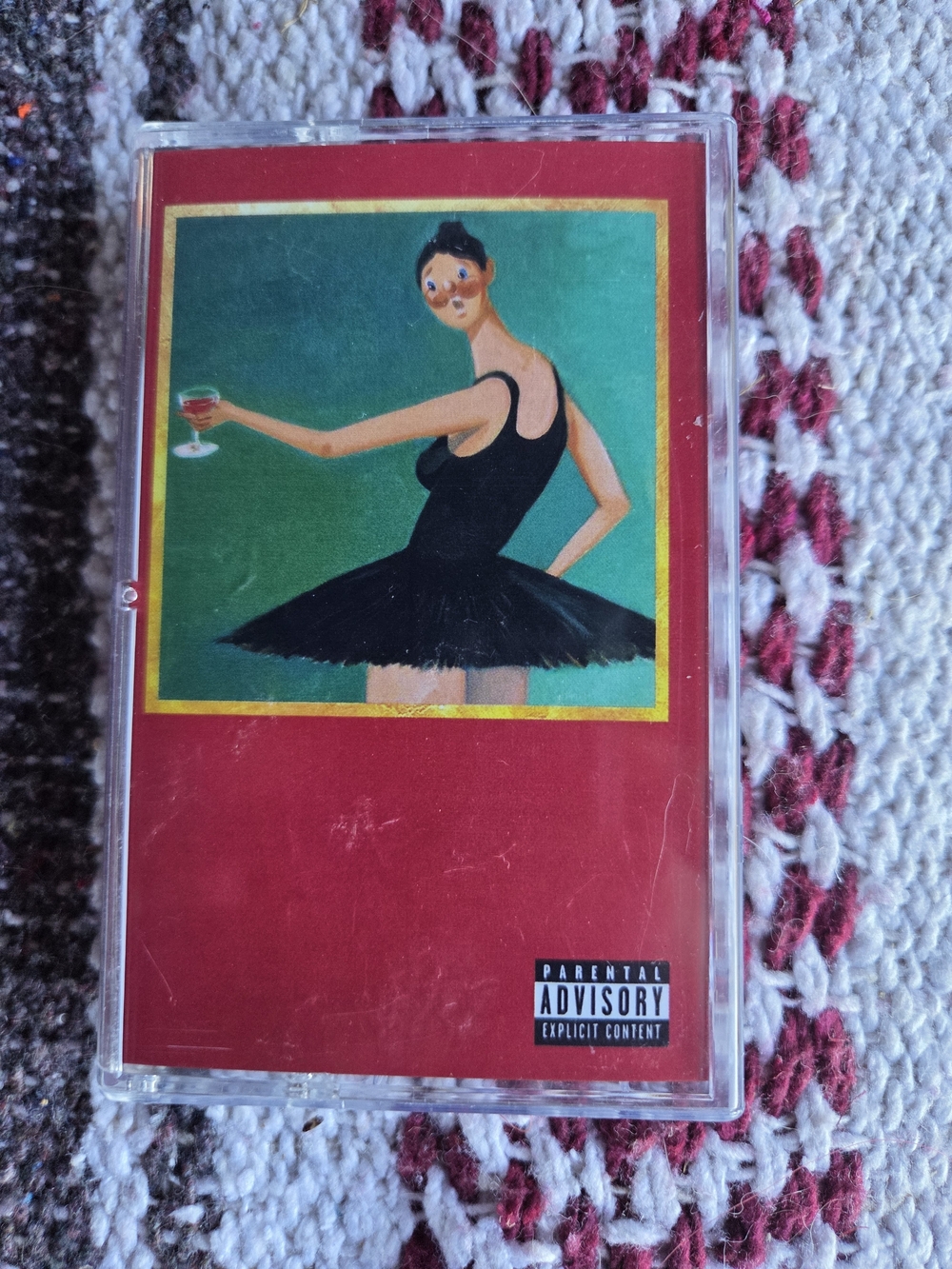 Kanye My Beautiful Dark Twisted Fantasy Cassette Tape with Ballerina Artwork